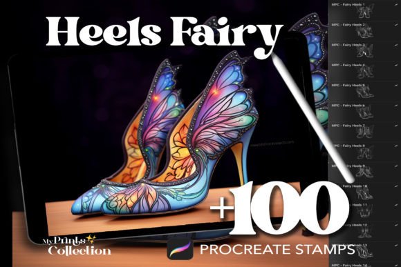 100 Procreate Fairy Heels Stamps: Elevate Your Digital Art with Ethereal Elegance