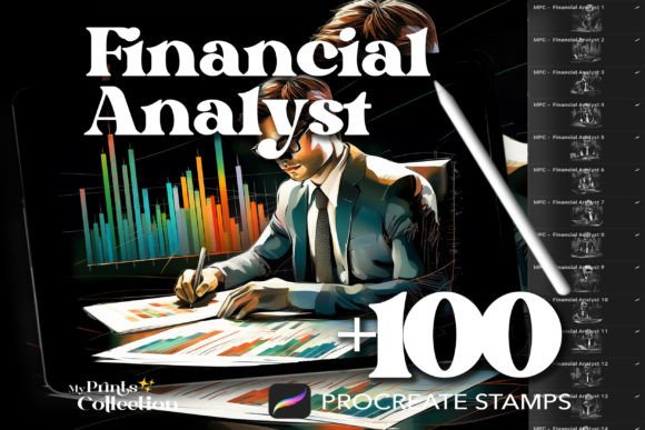 100 Procreate Financial Analyst Stamps: Elevating Digital Art for Finance Professionals and Creatives