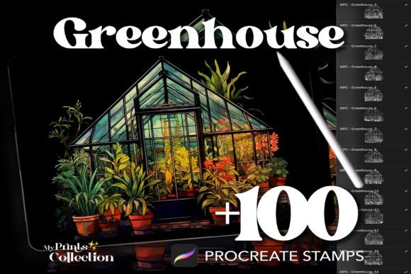 100 Procreate Greenhouse Stamps: A Creative Toolkit for Digital Artists