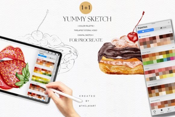 Cherry Eclair Sketch Color Palette: A Sweet Touch for Creative Expression in Procreate