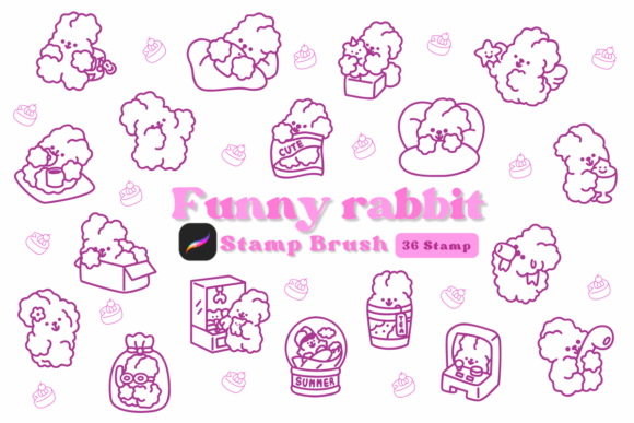 Funny Rabbit: Sketch-Style Procreate Brushes for Creative Projects