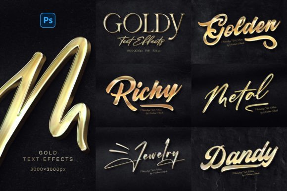 Gold Text Effects for Stunning Design Projects