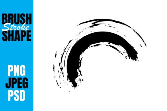Grungy Half Rounded Stroke Circle Brush for Creative Projects