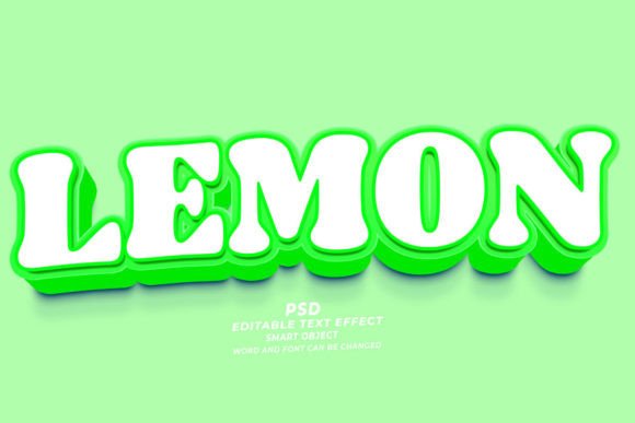 Lemon PSD 3D Editable Text Effect: A Flexible Tool for High-Quality Design Projects