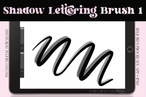 Mastering Vintage-Inspired Art with the Procreate Shadow Lettering Brush 1