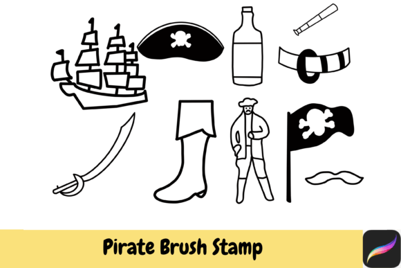 Pirate Brush Stamps Procreate iPad: Creative Freedom for Digital Artists