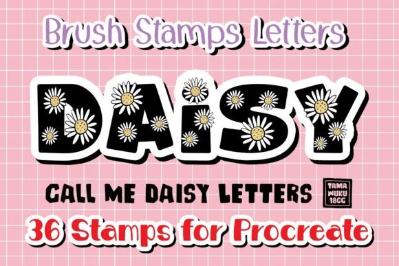 Unlock Creative Possibilities with the Call Me Daisy Letters Procreate Stamp Brush Set
