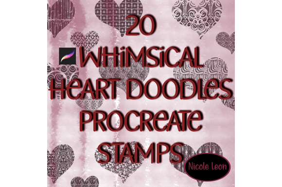 Whimsical Hearts Procreate Stamps for Creative Digital Design