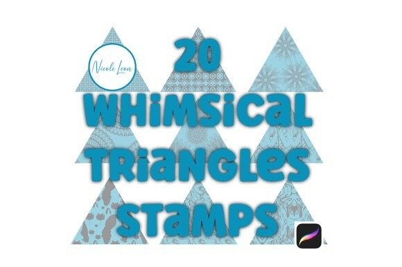 Whimsical Triangles Procreate Stamps: Creative Freedom at Your Fingertips