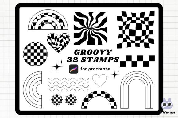Y2k Groovy Retro Procreate Brush Stamp: A Creative Shortcut for Modern Digital Artists